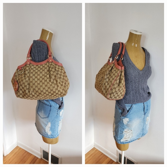 GUCCI GG Canvas Sukey Hobo Bag